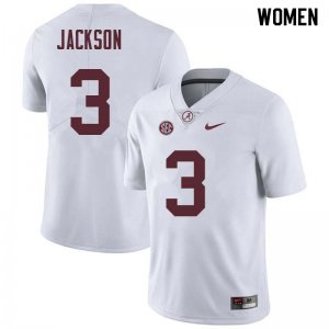 NCAA Women's Alabama Crimson Tide #3 Kareem Jackson Stitched College Nike Authentic White Football Jersey MY17I22CK